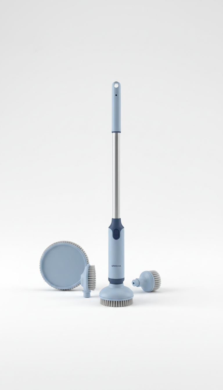 Electric Spin Scrubber Kit With Interchangeable Heads