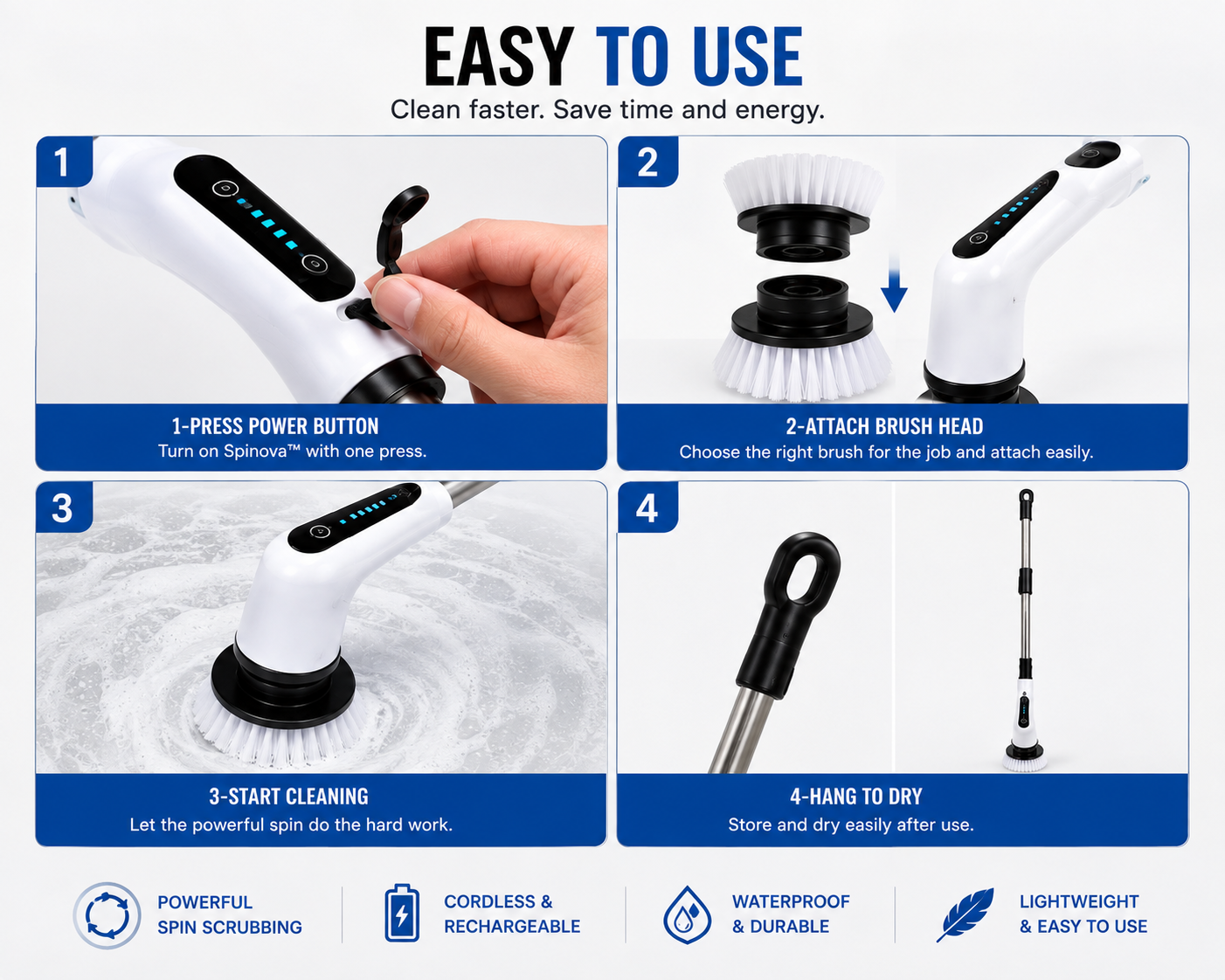 Spinova™ Electric Spin Scrubber